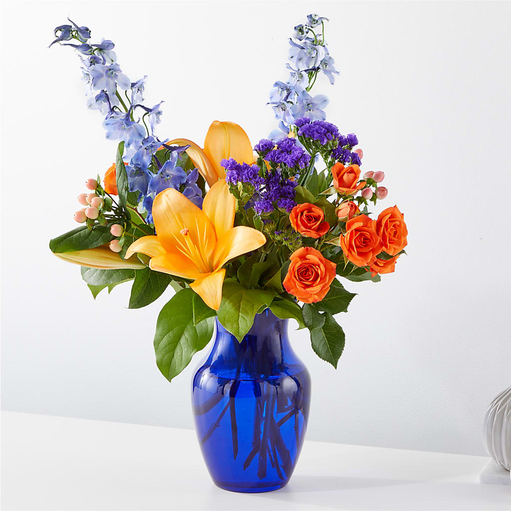 Radiant Citrus Bouquet – Sb Floral Too, Davenport IA