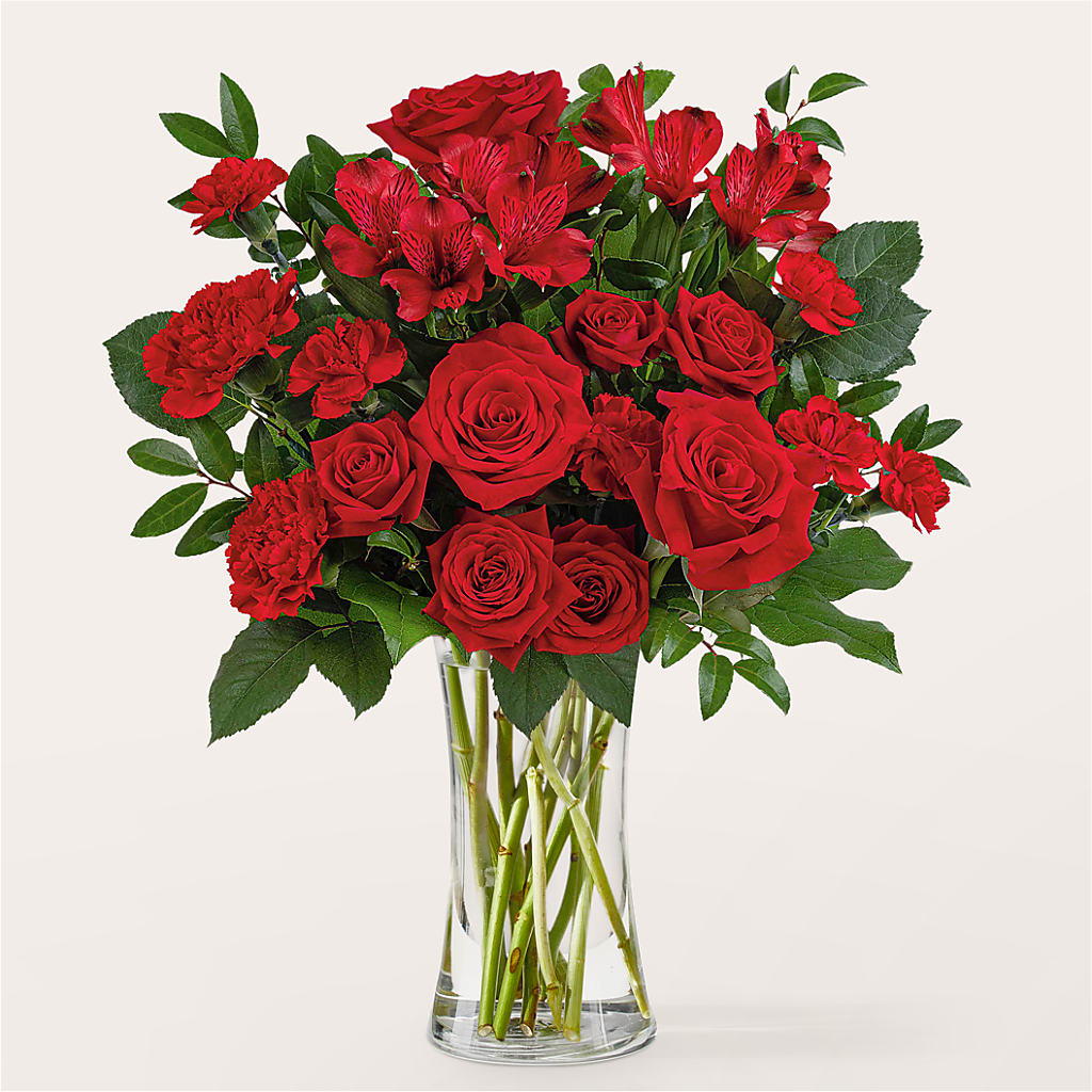Brilliant Ruby Bouquet – Sb Floral Too, Davenport IA