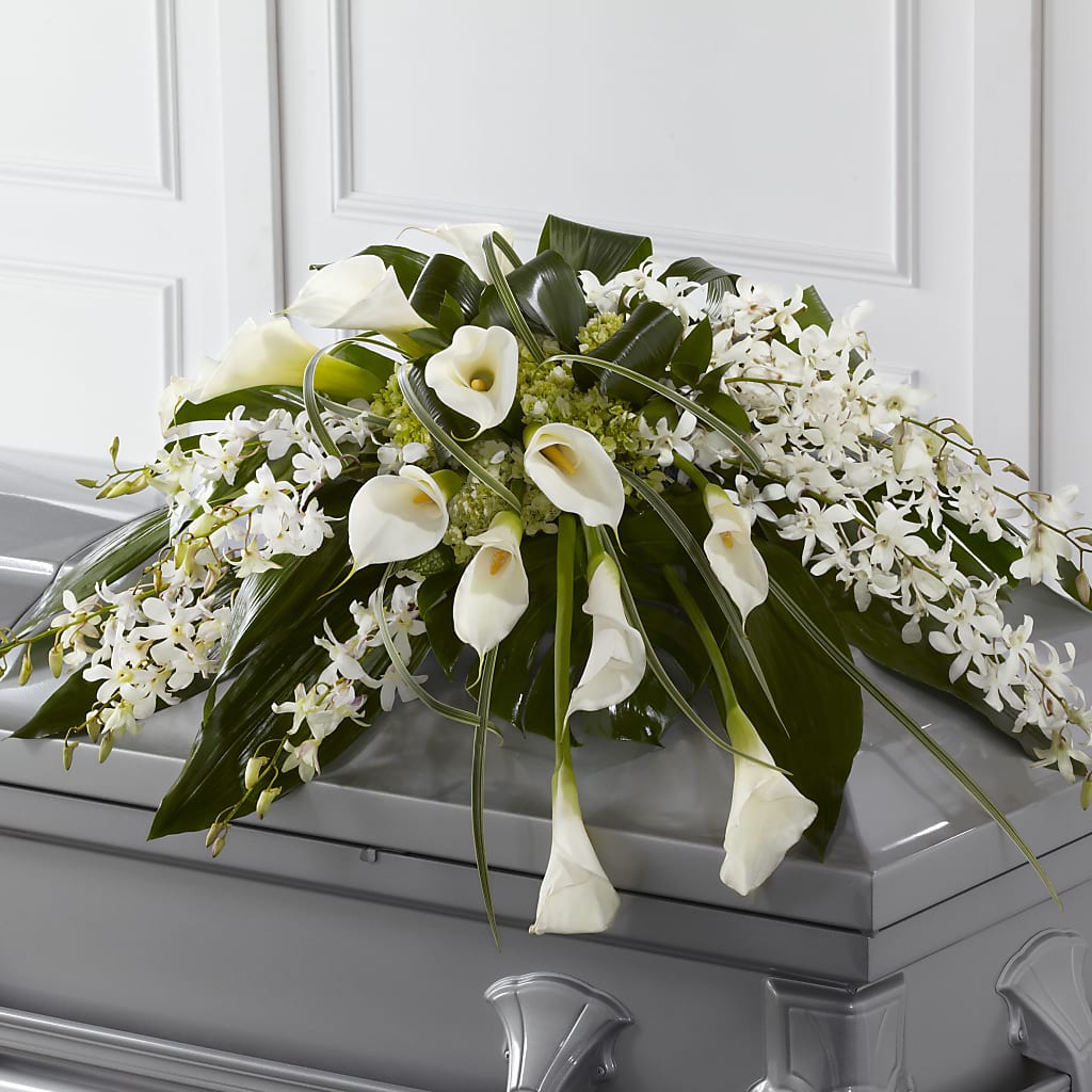 Angel Wings Casket Spray – Sb Floral Too, Davenport IA