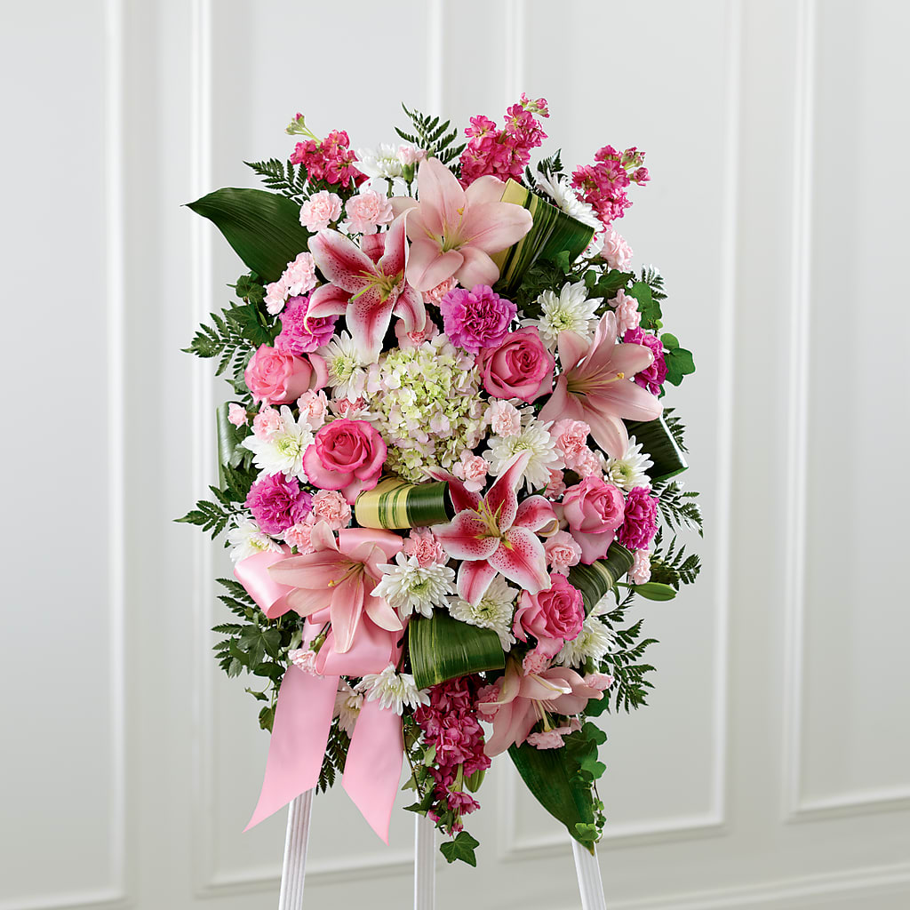 Comforting Standing Spray – Sb Floral Too, Davenport IA