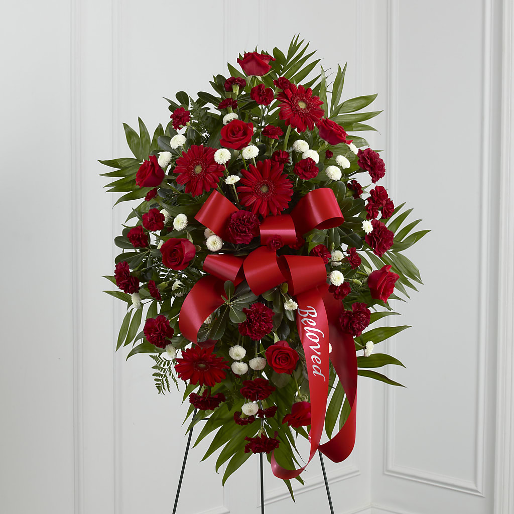 Treasured Memories Standing Spray – Sb Floral Too, Davenport IA