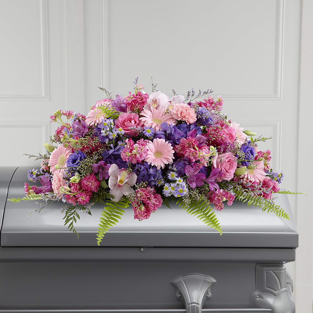 Glorious Garden Casket Spray – Sb Floral Too, Davenport IA