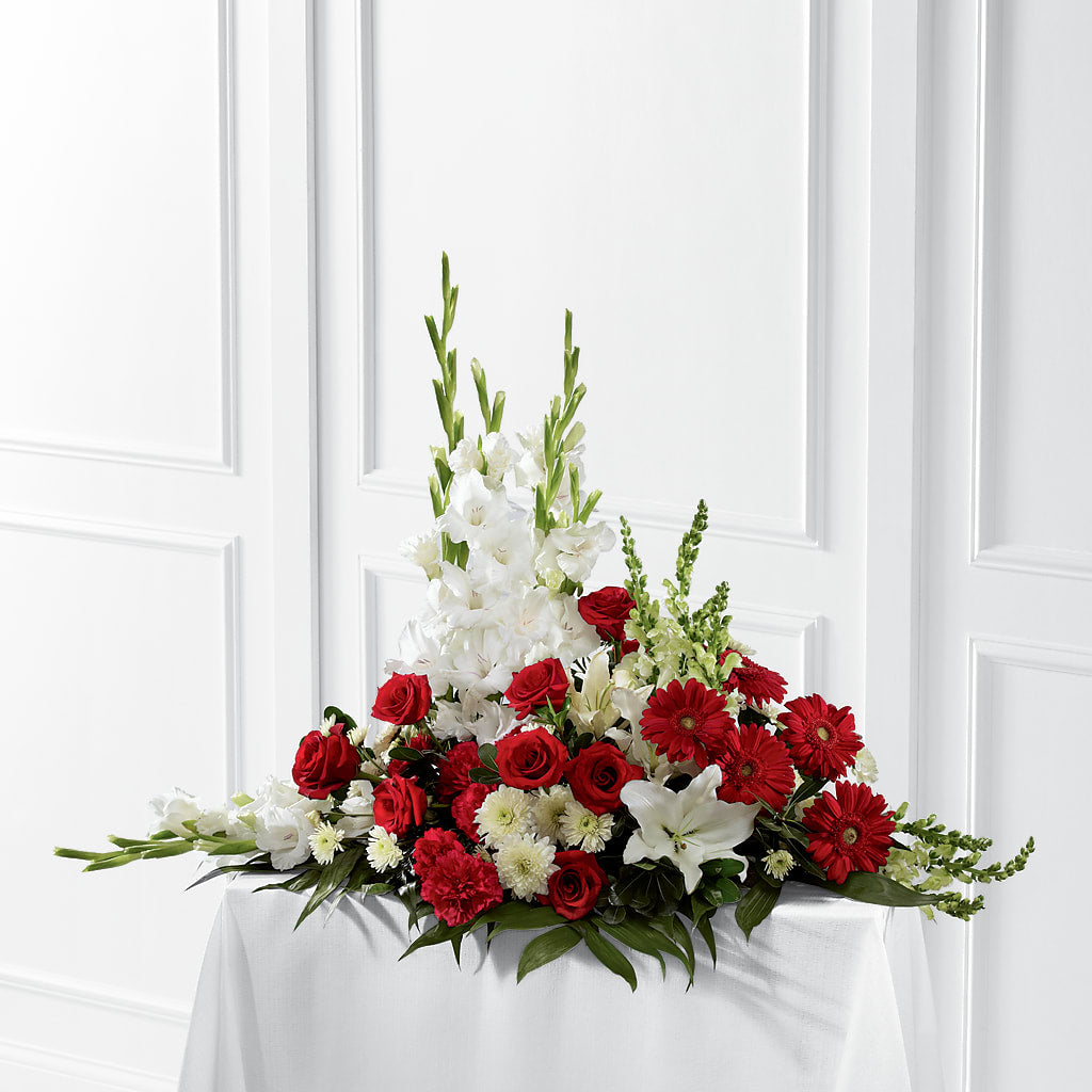 Crimson & White Arrangement – Sb Floral Too, Davenport IA
