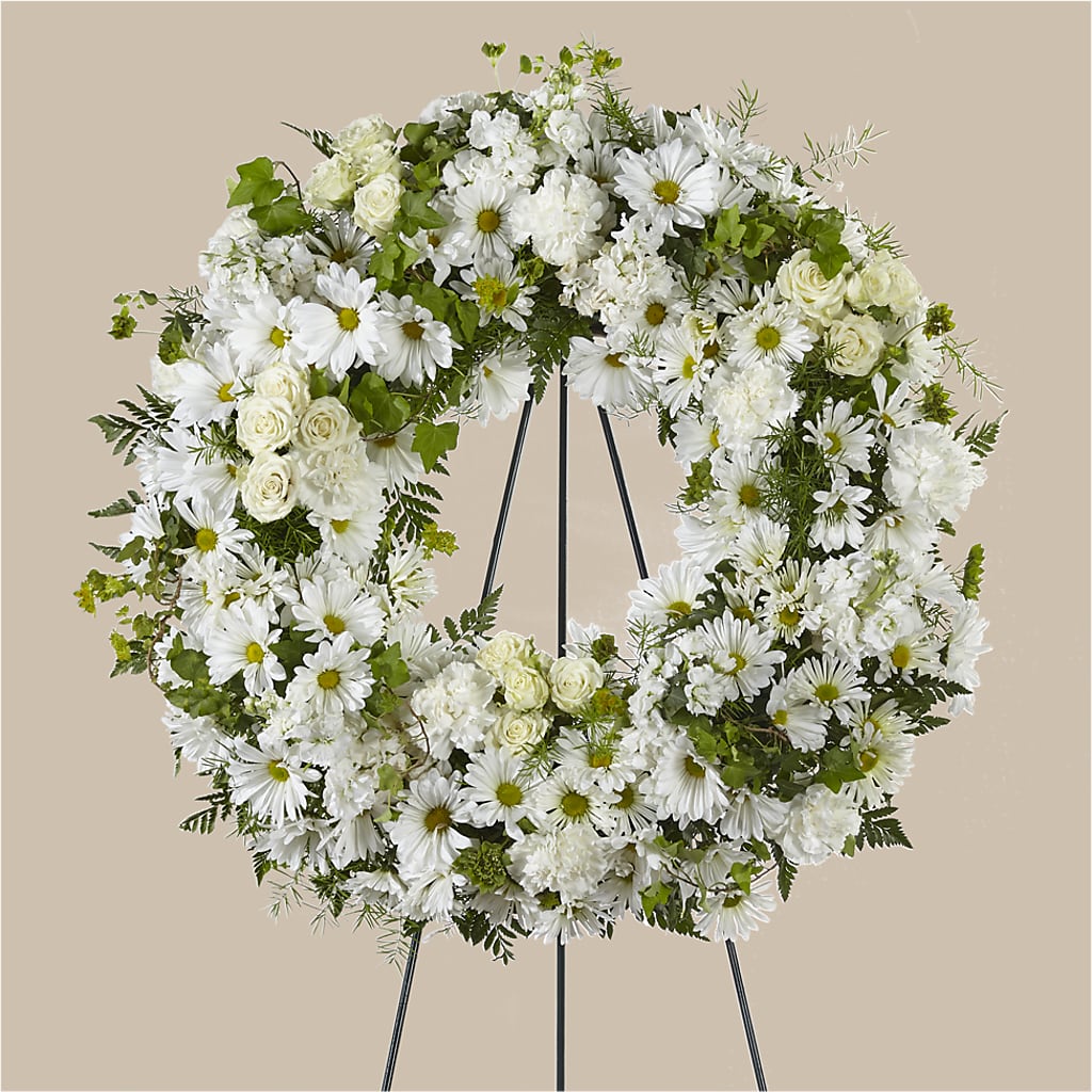 Faithful Wishes Wreath – Sb Floral Too, Davenport IA
