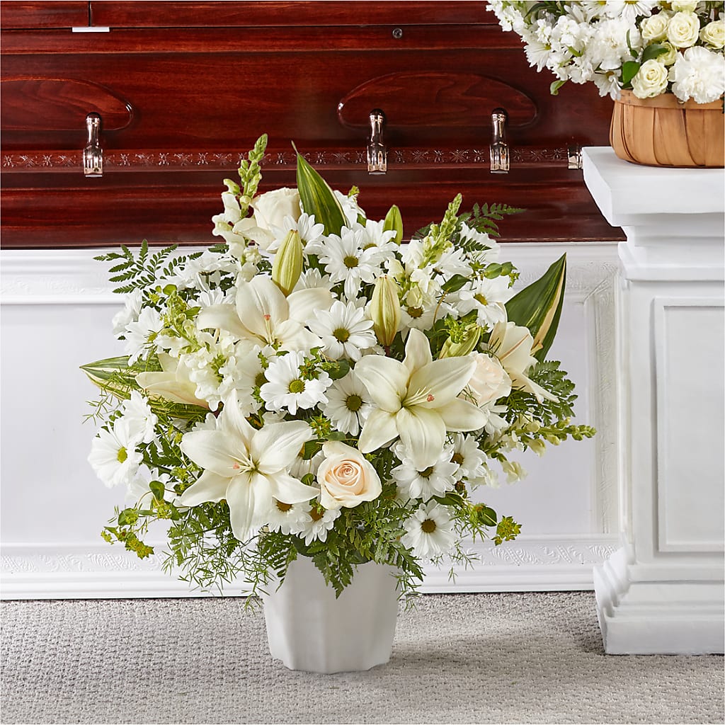 Thoughts of Tranquility Floor Basket – Sb Floral Too, Davenport IA