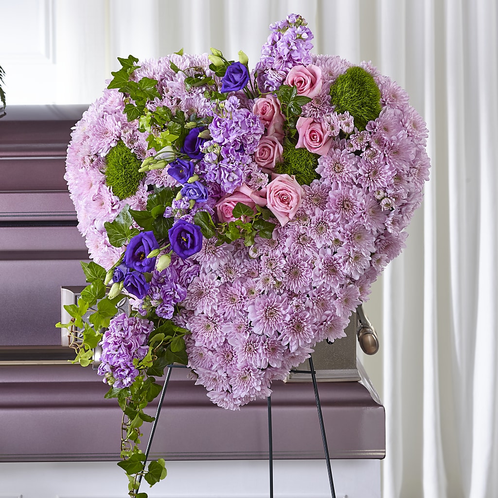 Treasured Love Standing Heart – Sb Floral Too, Davenport IA