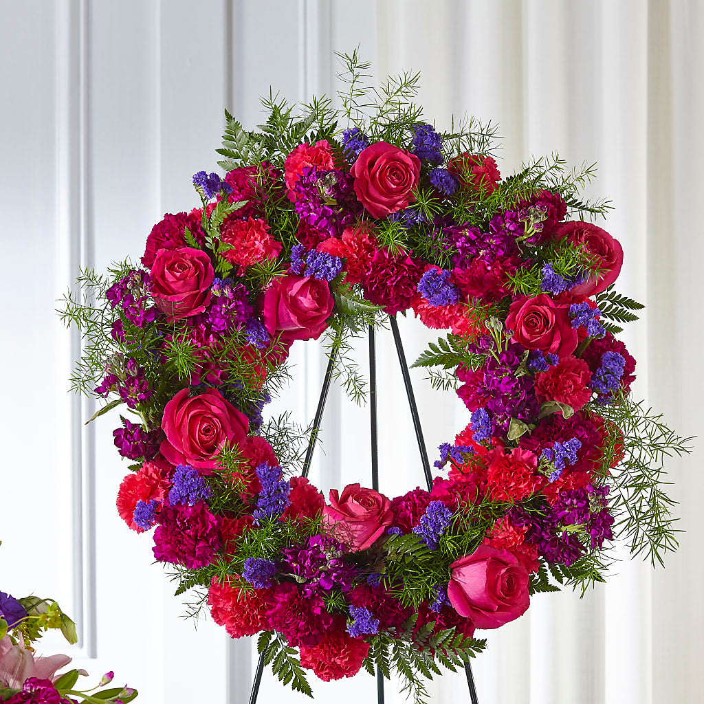 Calming Colors Wreath – Sb Floral Too, Davenport IA