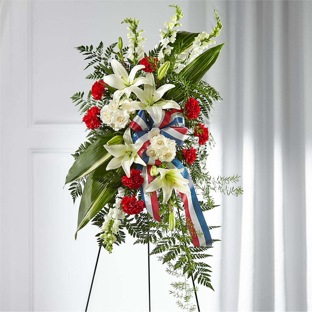 Stars of Life Standing Spray – Sb Floral Too, Davenport IA