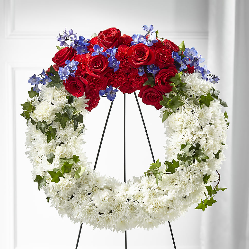 Patriotic Passion Wreath – Sb Floral Too, Davenport IA