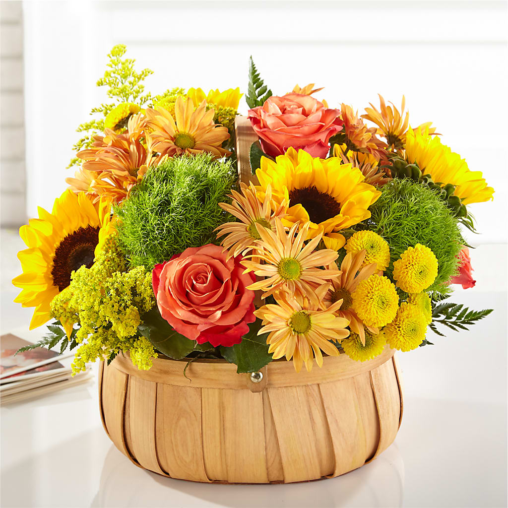 Harvest Sunflower Basket – Sb Floral Too, Davenport IA