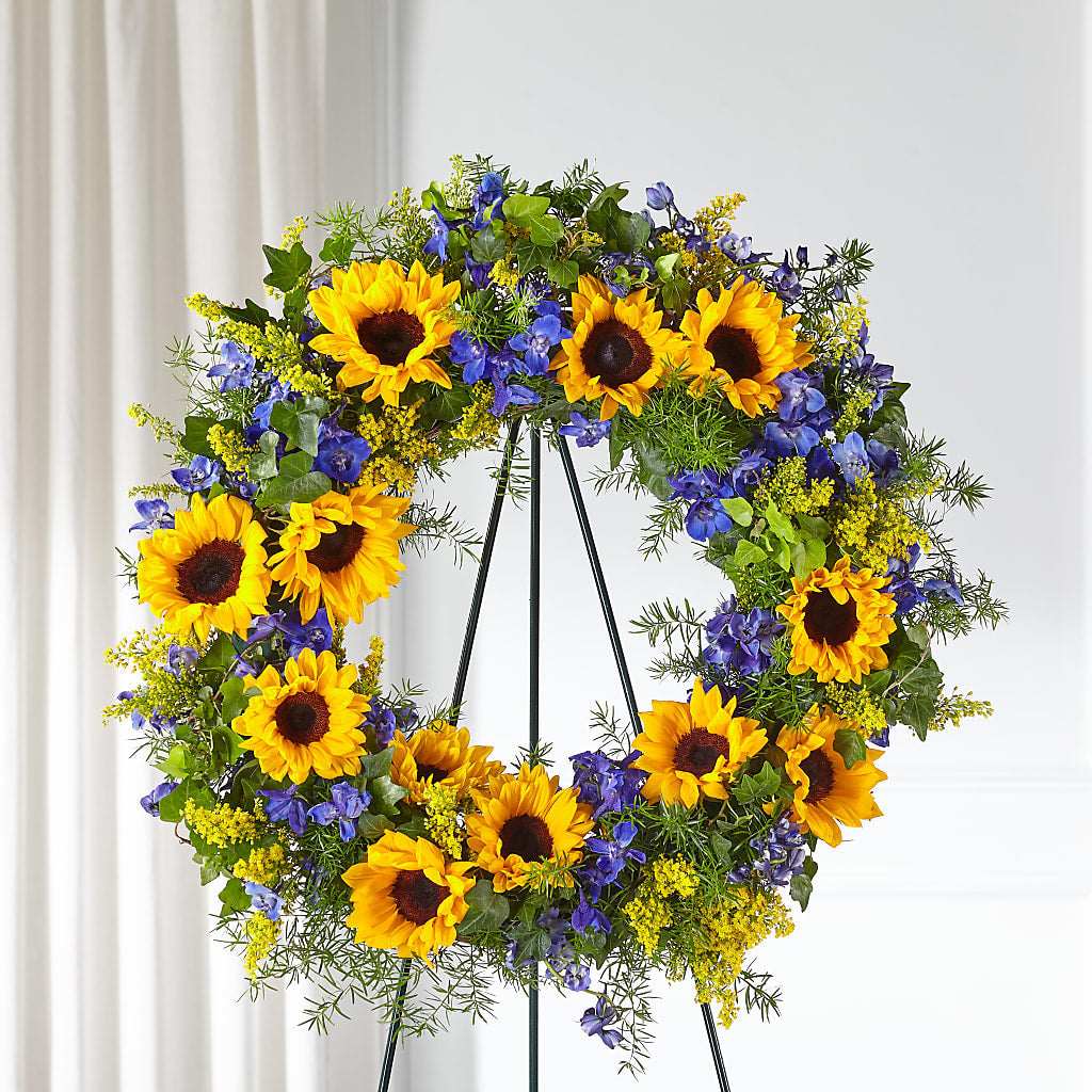 Bright Rays Wreath – Sb Floral Too, Davenport IA