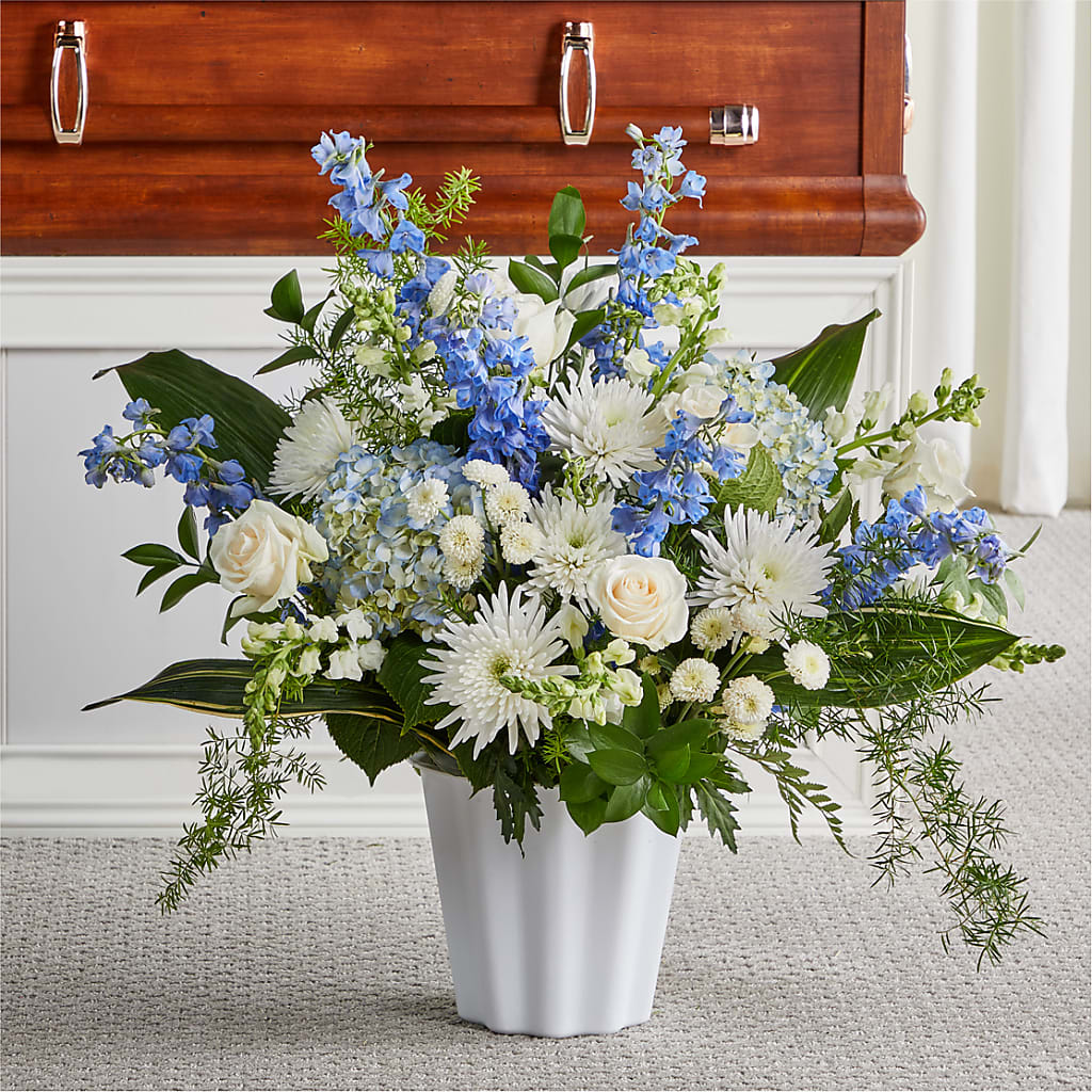 Everlasting Memories Floor Basket – Sb Floral Too, Davenport IA