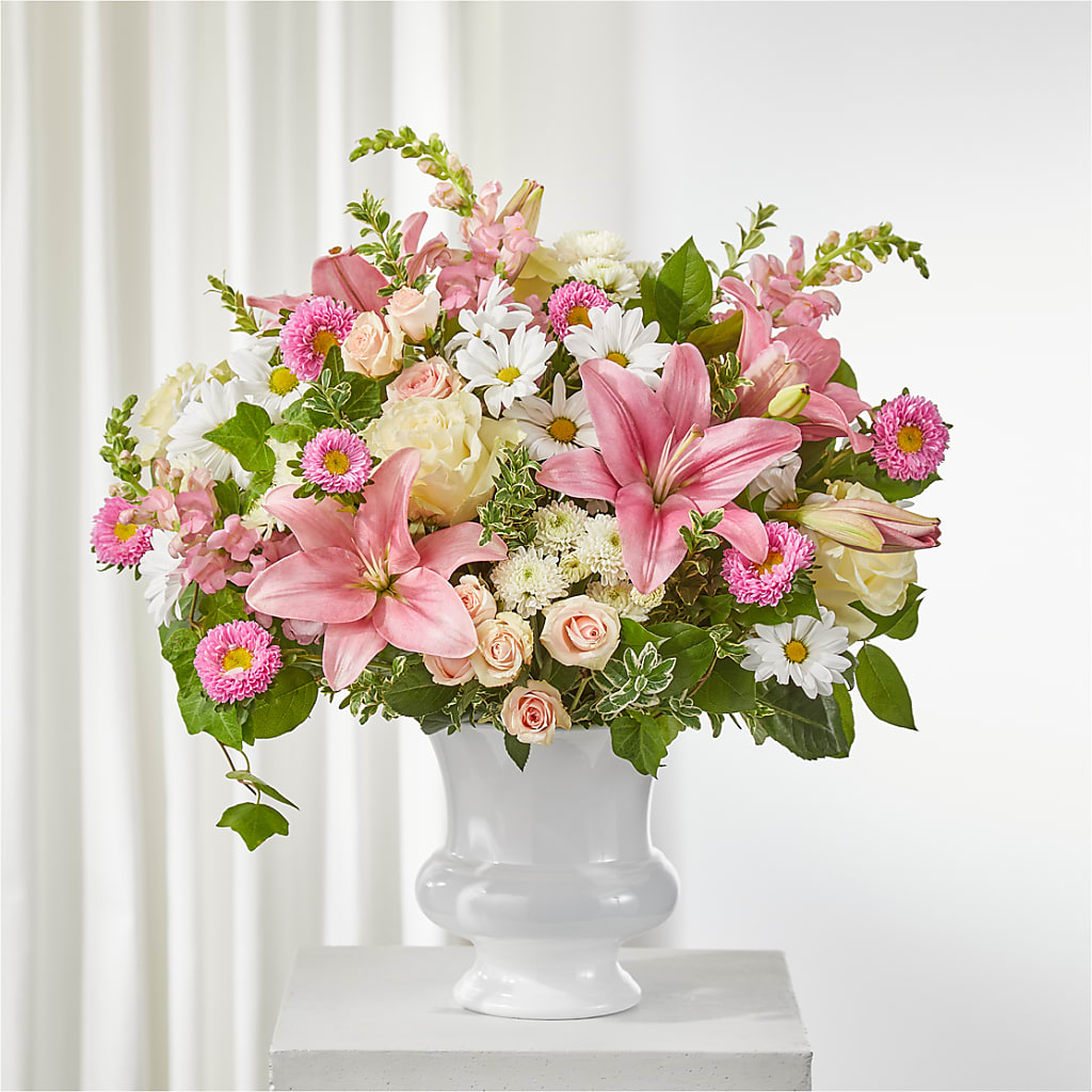Empathetic Blooms Urn Arrangement – Sb Floral Too, Davenport IA
