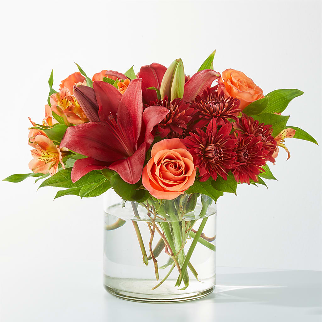 Crimson Leaves Bouquet – Sb Floral Too, Davenport IA