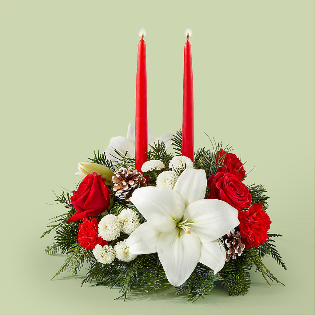 Seasonal Festivities Centerpiece – Sb Floral Too, Davenport IA