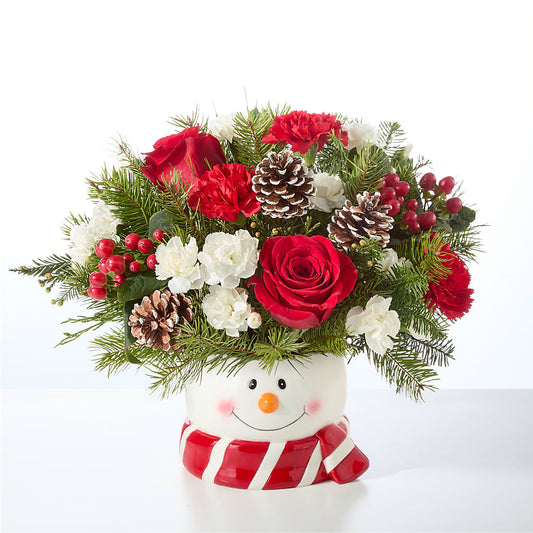 Jolly Snowman Bouquet –  Sb Floral Too, Davenport IA