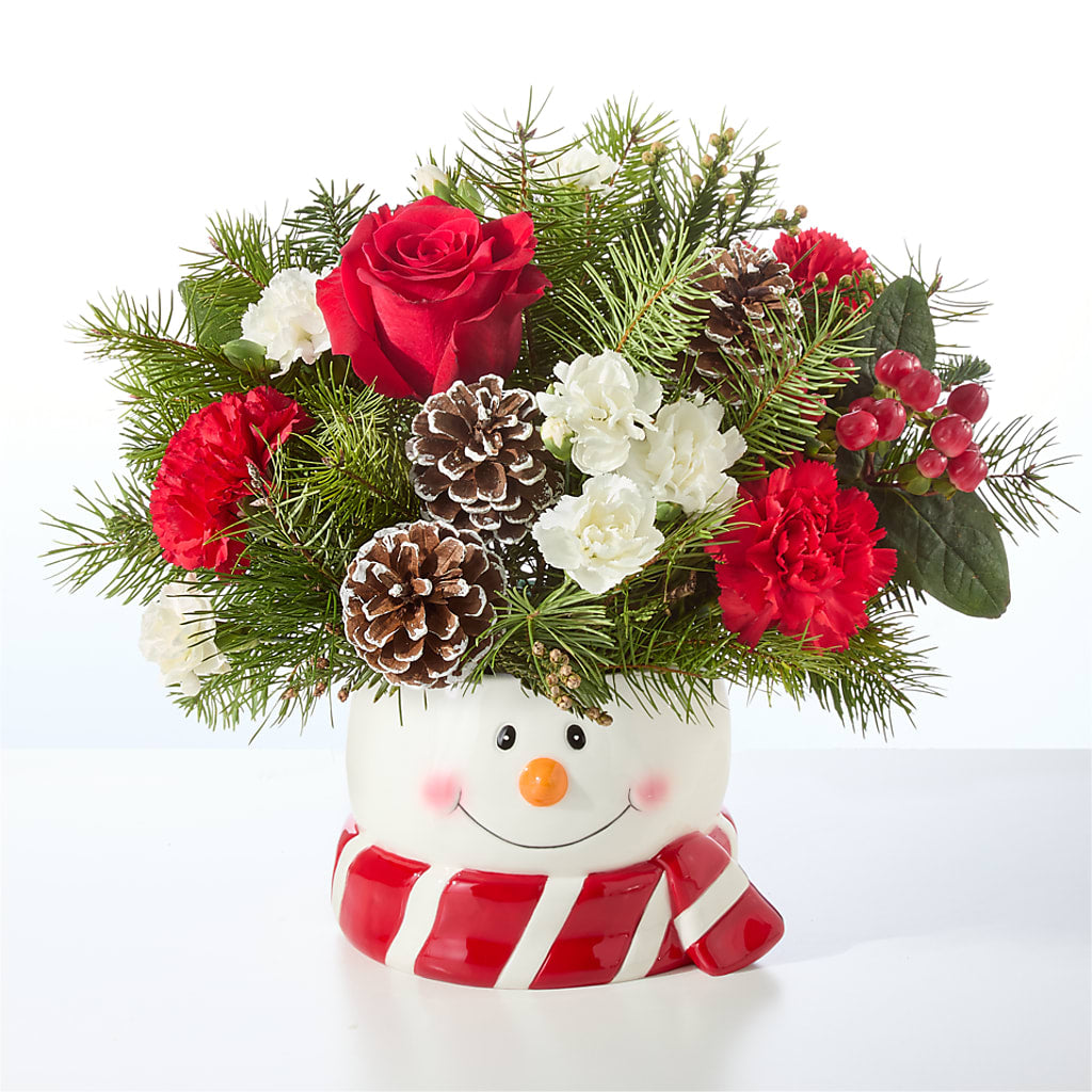 Jolly Snowman Bouquet –  Sb Floral Too, Davenport IA