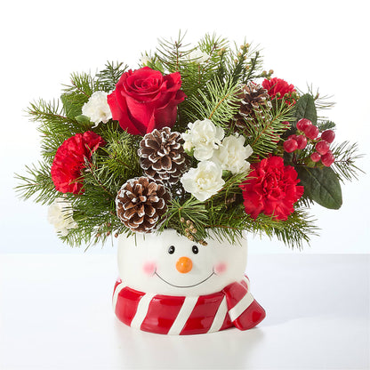 Jolly Snowman Bouquet –  Sb Floral Too, Davenport IA