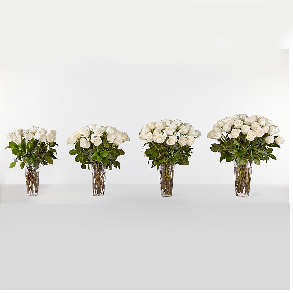 Long Stem White Rose Bouquet –  Sb Floral Too, Davenport IA