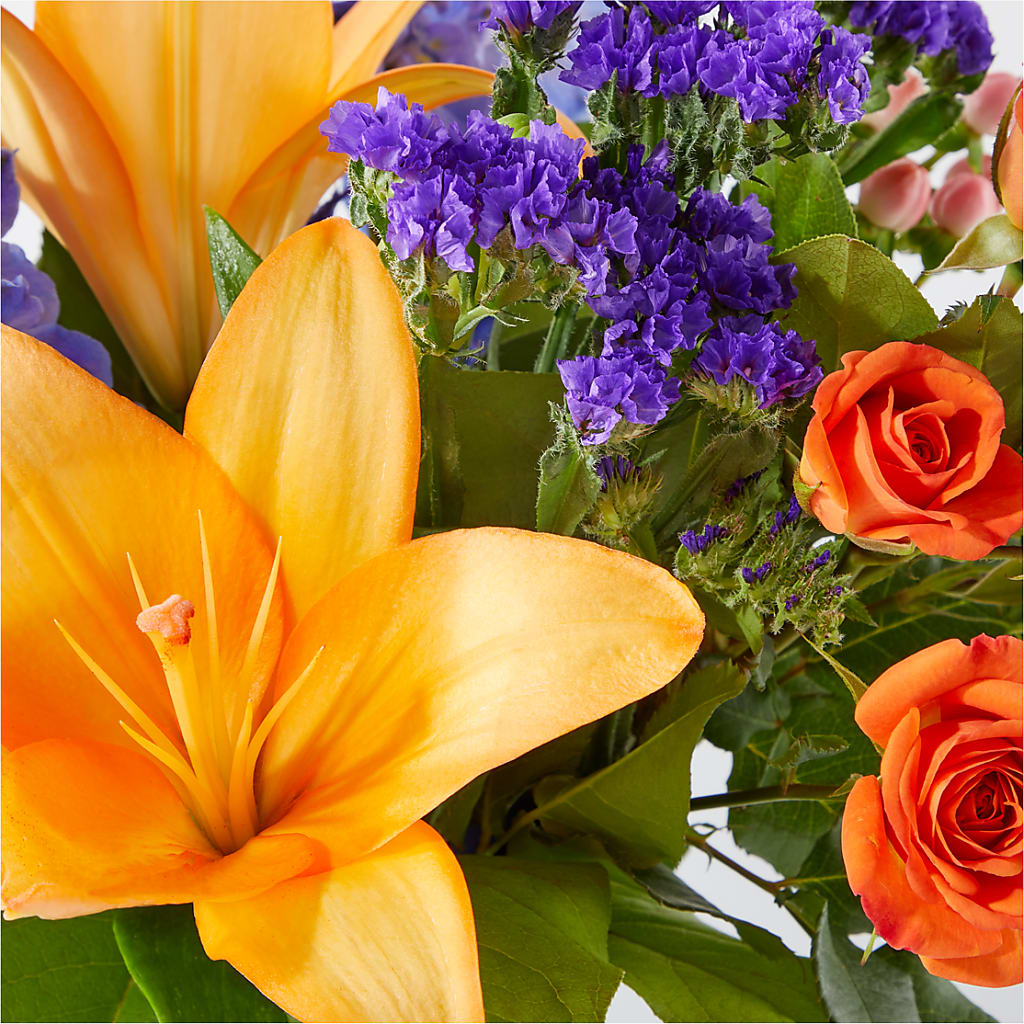 Radiant Citrus Bouquet –  Sb Floral Too, Davenport IA