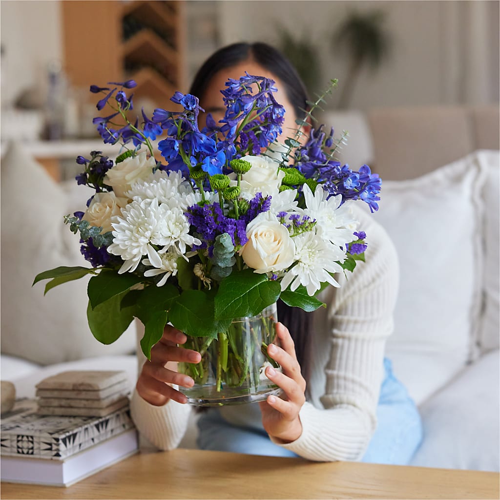 Cerulean Waves Bouquet –  Sb Floral Too, Davenport IA