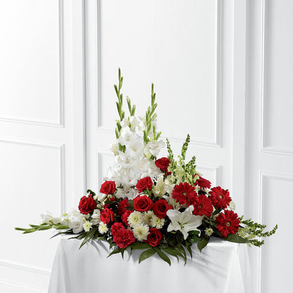 Crimson & White Arrangement –  Sb Floral Too, Davenport IA