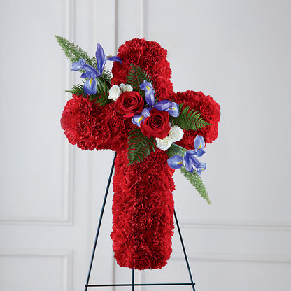 Faithful Hero Floral Cross –  Sb Floral Too, Davenport IA