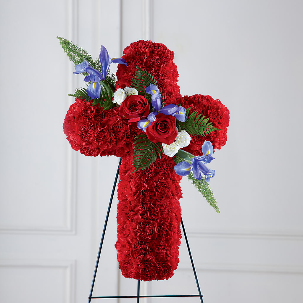 Faithful Hero Floral Cross –  Sb Floral Too, Davenport IA