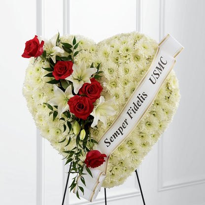 Heartfelt Hero Standing Heart –  Sb Floral Too, Davenport IA