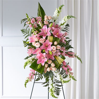 Elegant Embrace Standing Spray –  Sb Floral Too, Davenport IA