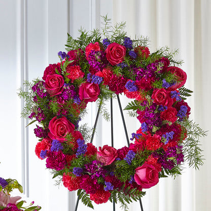 Calming Colors Wreath –  Sb Floral Too, Davenport IA
