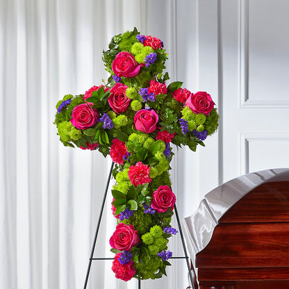 Tribute Rose Floral Cross –  Sb Floral Too, Davenport IA