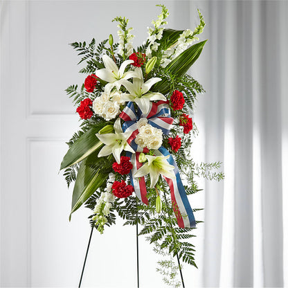 Stars of Life Standing Spray –  Sb Floral Too, Davenport IA