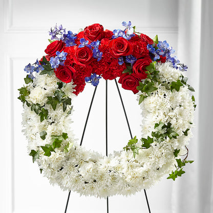 Patriotic Passion Wreath –  Sb Floral Too, Davenport IA