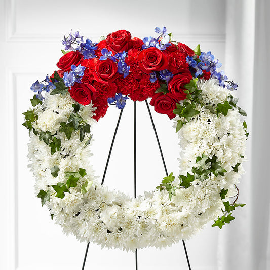 Patriotic Passion Wreath –  Sb Floral Too, Davenport IA