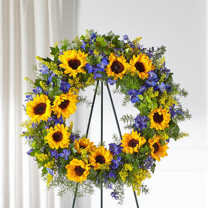 Bright Rays Wreath –  Sb Floral Too, Davenport IA