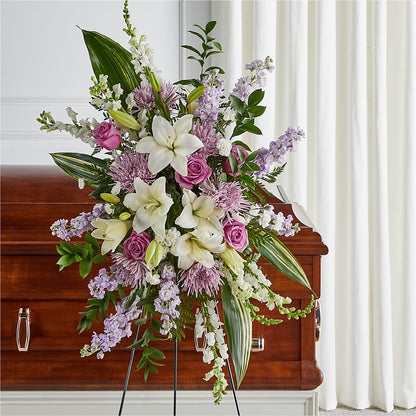 Grateful Hearts Standing Spray –  Sb Floral Too, Davenport IA