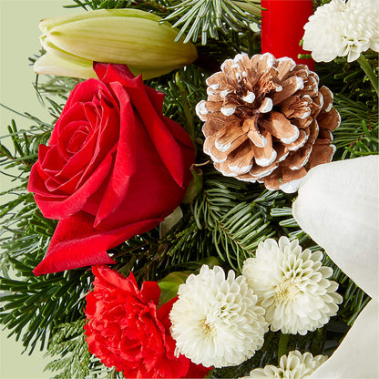 Seasonal Festivities Centerpiece –  Sb Floral Too, Davenport IA
