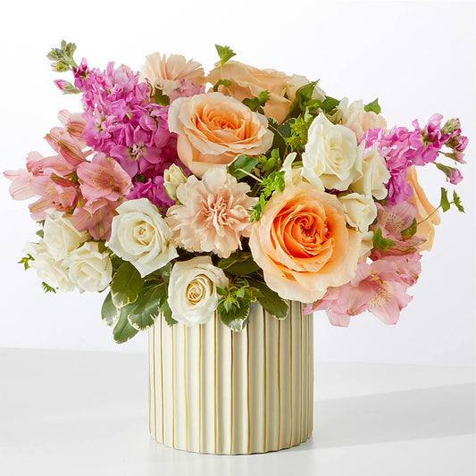 Paradise Bouquet with Ivory Vase –  Sb Floral Too, Davenport IA