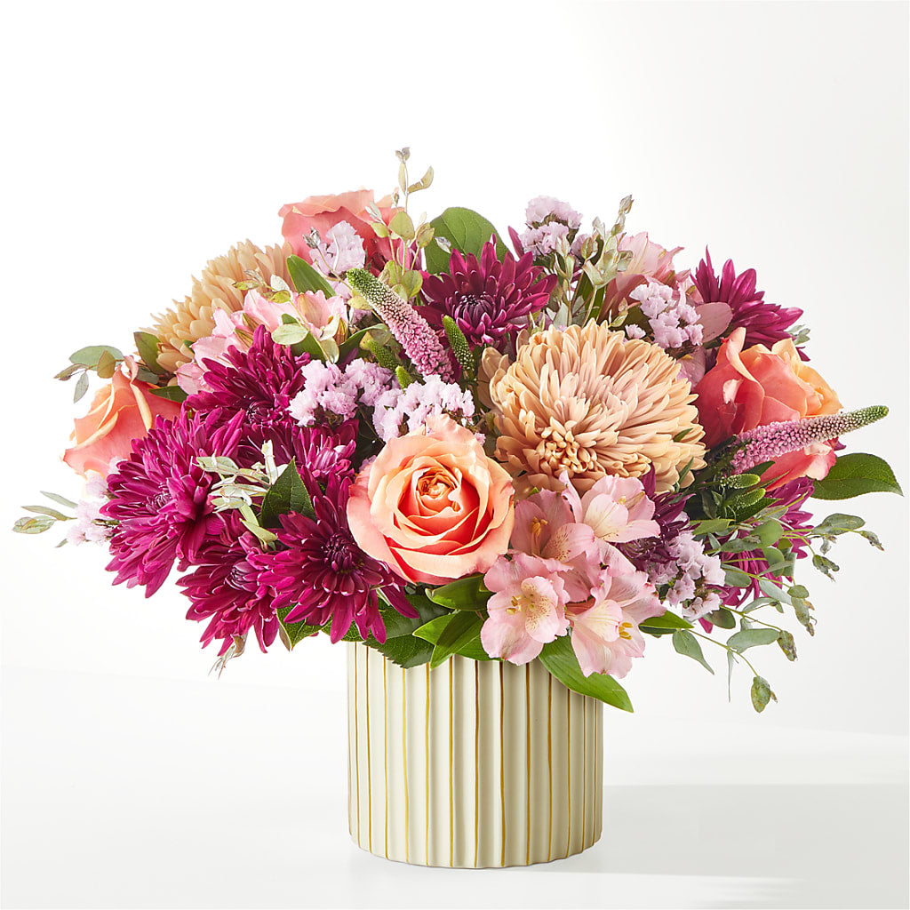 Berry Cobbler Bouquet with Ivory Vase –  Sb Floral Too, Davenport IA