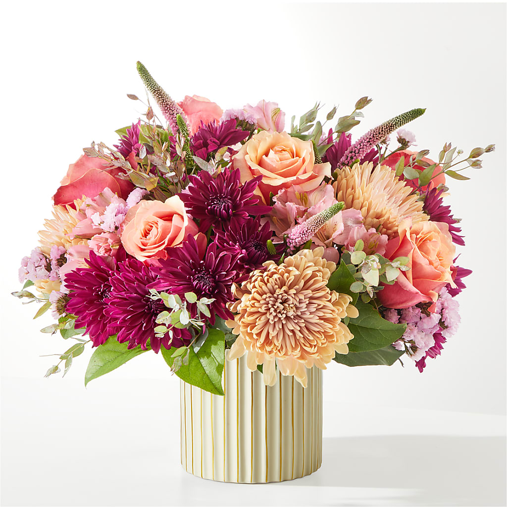 Berry Cobbler Bouquet with Ivory Vase –  Sb Floral Too, Davenport IA