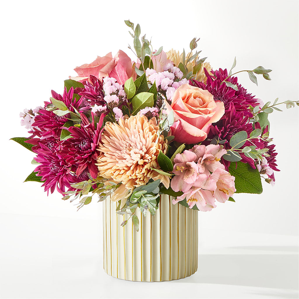 Berry Cobbler Bouquet with Ivory Vase –  Sb Floral Too, Davenport IA