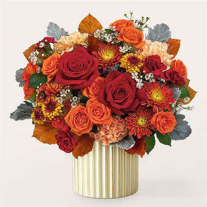 Merlot Bouquet with Ivory Vase –  Sb Floral Too, Davenport IA