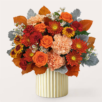 Merlot Bouquet with Ivory Vase –  Sb Floral Too, Davenport IA