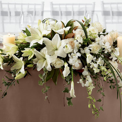 White Linen Arrangement –  Sb Floral Too, Davenport IA