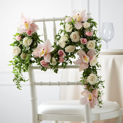 Orchid Rose Chair Décor –  Sb Floral Too, Davenport IA