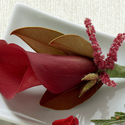 Red Calla Boutonniere –  Sb Floral Too, Davenport IA